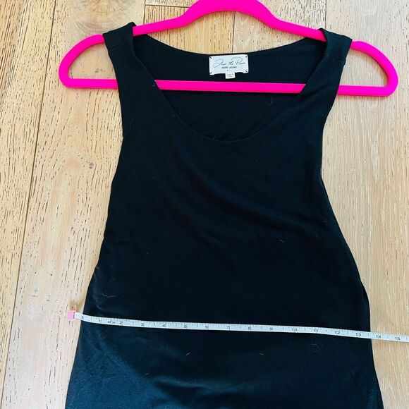 Terre Jacobs Black Cutout Back Dress M/L Casual Comfy Stretch Knit Minimalist - Picture 3 of 8